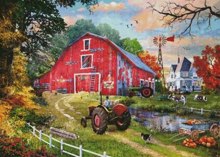 cross stitch pattern Homestead Farm (Large)
