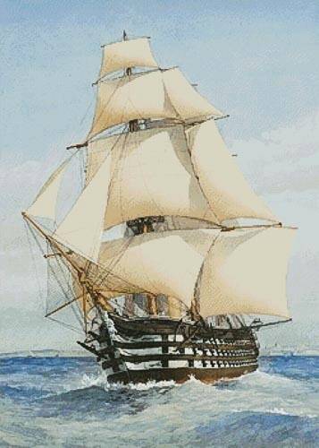 cross stitch pattern HMS Victoria