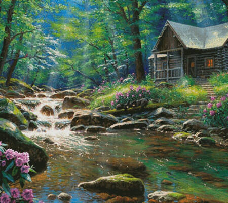 cross stitch pattern I'd Rather be Fishing (Cushion)