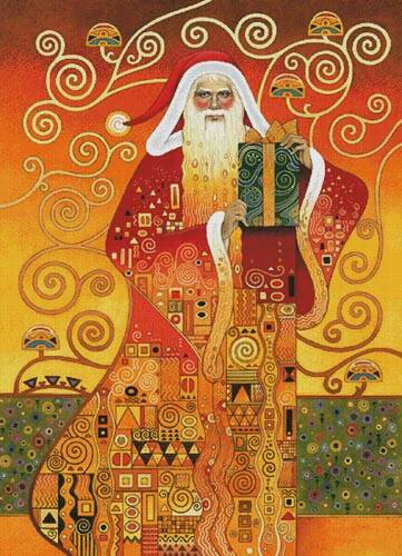 cross stitch pattern Klimt Santa (Large)