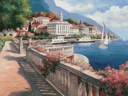 cross stitch pattern Lago di Como 1
