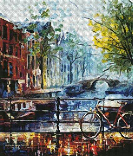 cross stitch pattern Mini Bicycle in Amsterdam