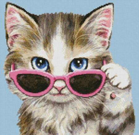 cross stitch pattern Mini Cat 81