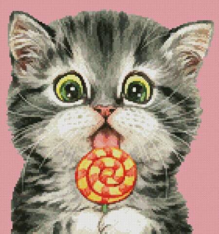 cross stitch pattern Mini Cat 115