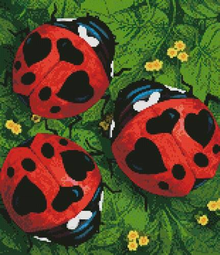 cross stitch pattern Mini Lady Love Bugs
