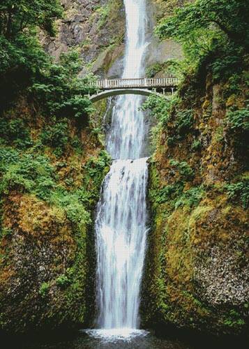 cross stitch pattern Multnomah Falls (Large)