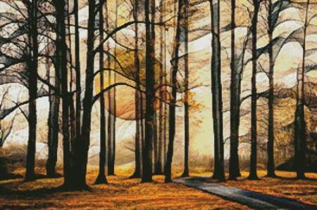 cross stitch pattern Mysterious Forest