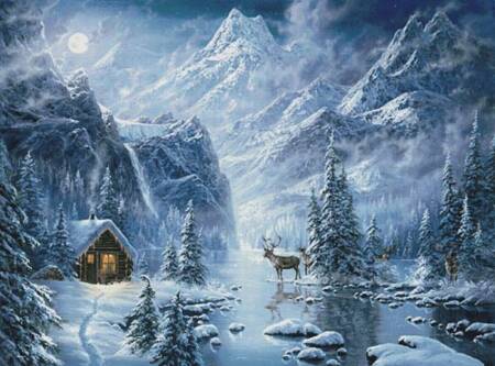 cross stitch pattern Nordic Night (Large)