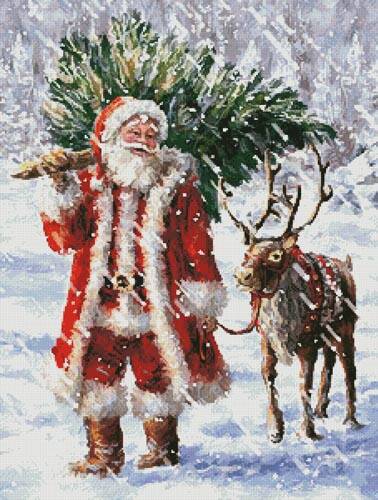 cross stitch pattern North Pole Tree
