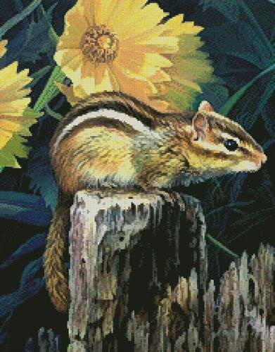 cross stitch pattern Out for a Peek (Crop)