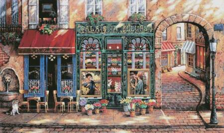 cross stitch pattern Palais des Fleurs (Large)