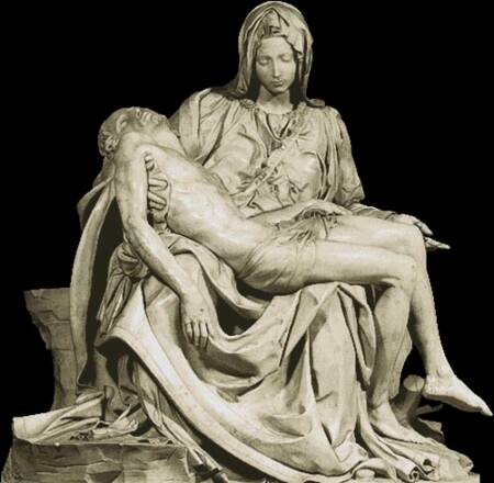 cross stitch pattern Pieta Large (Sepia)