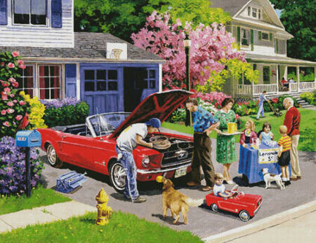 cross stitch pattern Ready for a Drive (Large)