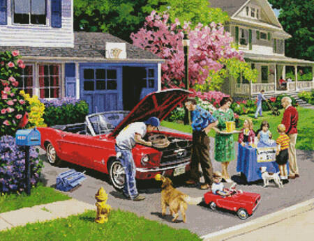 cross stitch pattern Ready for a Drive