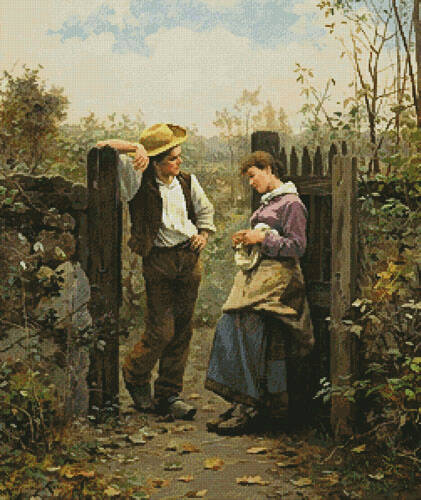 cross stitch pattern Rural Courtship