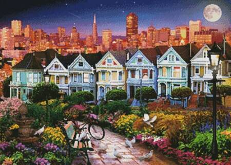 cross stitch pattern San Fran