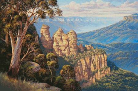 cross stitch pattern The Three Sisters, Katoomba