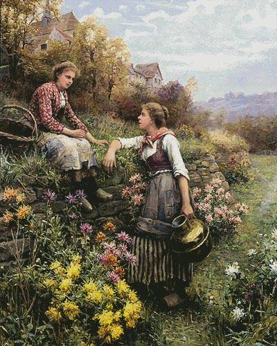 cross stitch pattern The Gossips (Large)