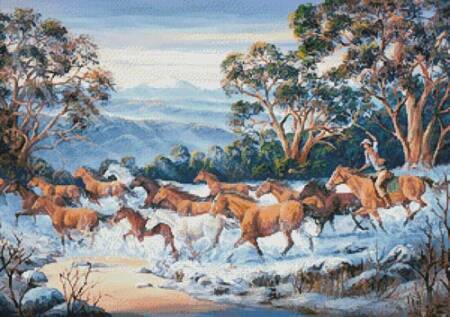 cross stitch pattern The Man from Snowy River