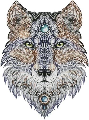 cross stitch pattern Tattoo Wolf (Large)
