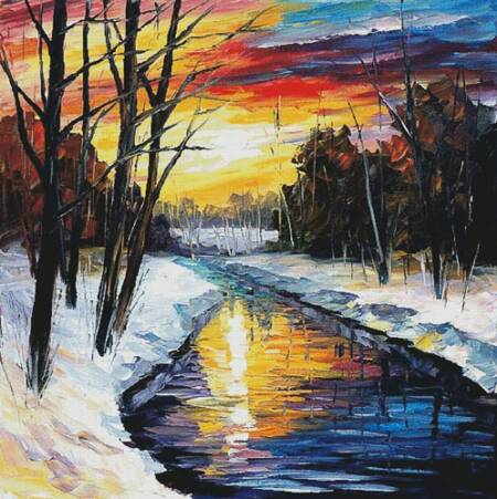 cross stitch pattern Winter (Large)