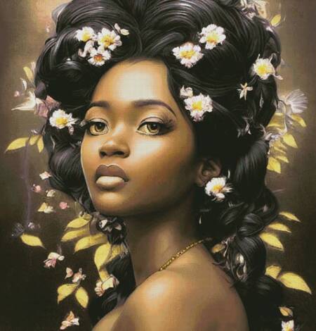 cross stitch pattern African Beauty (Large)