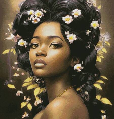 cross stitch pattern African Beauty