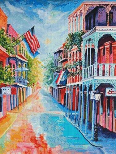 cross stitch pattern Breezy Royal Street