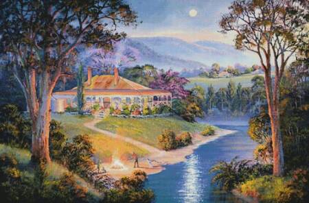 cross stitch pattern Close of Day (Large)