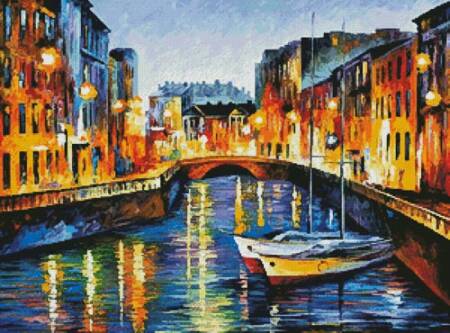 cross stitch pattern Evening River St Petersburg