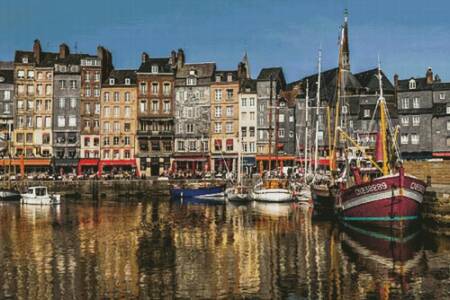 cross stitch pattern Honfleur (Large)