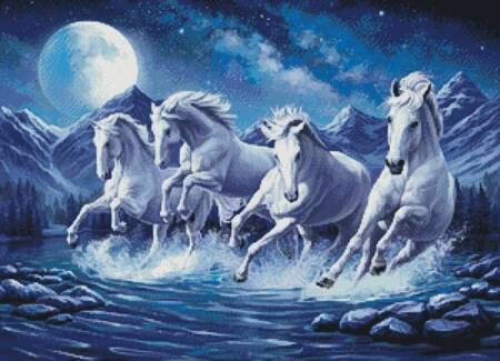 cross stitch pattern The Lunar Horses