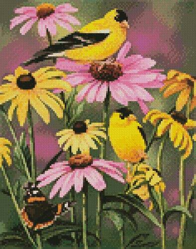 cross stitch pattern Mini Golden Finches