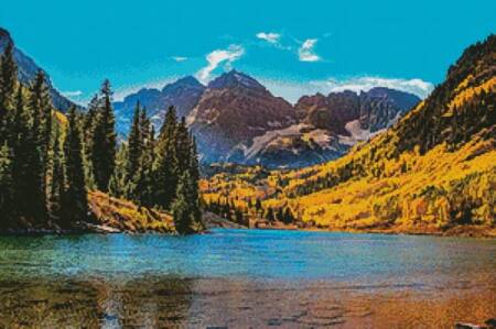 cross stitch pattern Maroon Bells