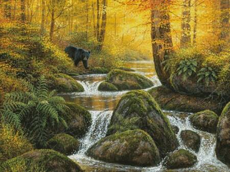 cross stitch pattern Mossy River (Large)