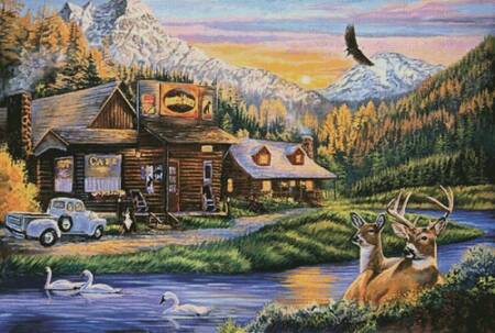 cross stitch pattern Mountain Oasis (Large)