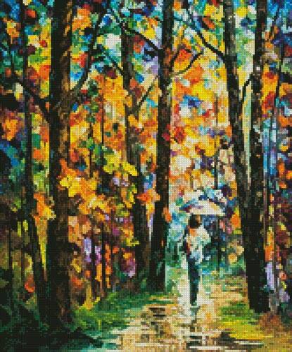 cross stitch pattern Mini The Tale of the Rain