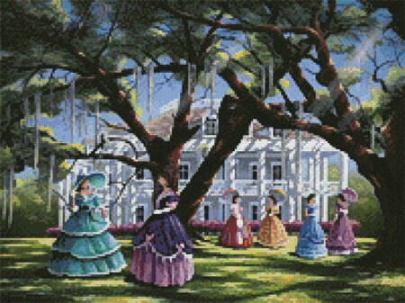 cross stitch pattern Mini Wartime Gathering