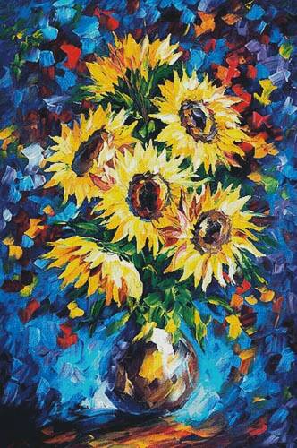 cross stitch pattern Night Sunflowers (Large)