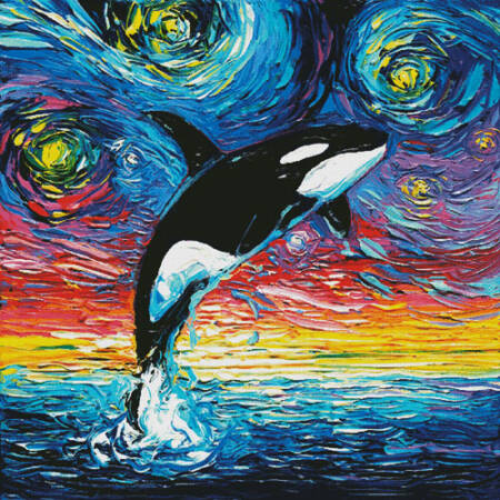 cross stitch pattern Orca Night (Large)