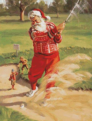 cross stitch pattern Sandy Claus