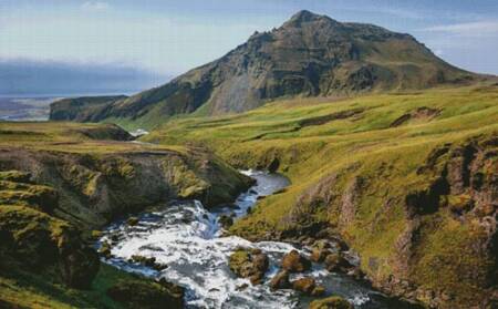 cross stitch pattern Skogafoss (Large)