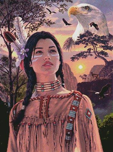 cross stitch pattern Storytelling Triptych 3