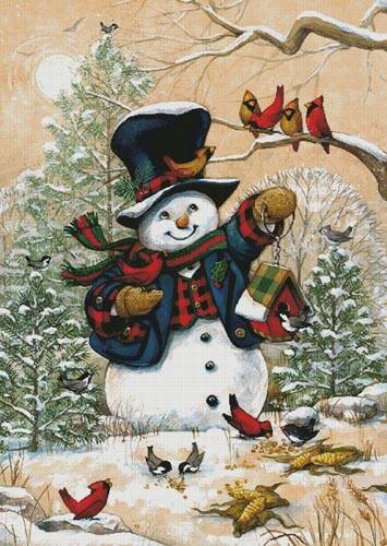 cross stitch pattern Winter Friends (Large)
