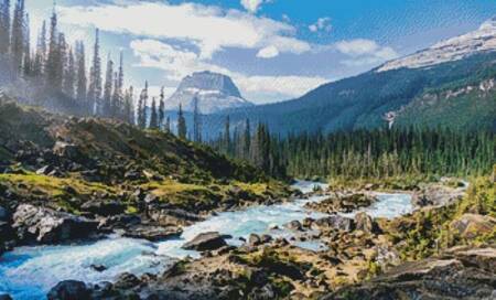 cross stitch pattern Yoho National Park