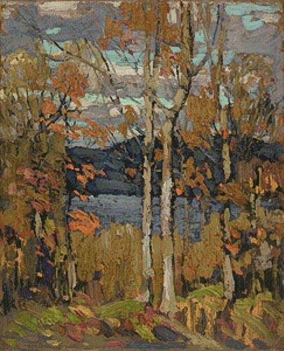 cross stitch pattern Algonquin October