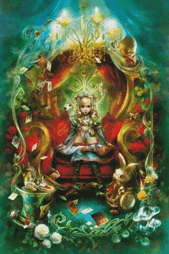 cross stitch pattern Alice Vignette