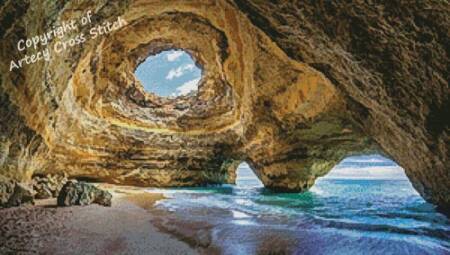 cross stitch pattern Benagil Cave