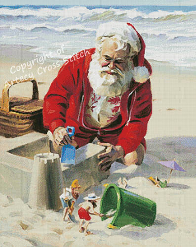 cross stitch pattern Castles in the Sand