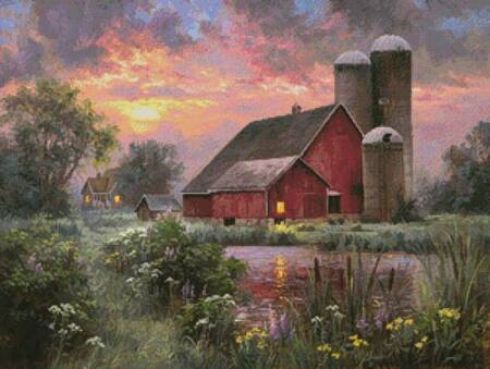 cross stitch pattern End of the Day